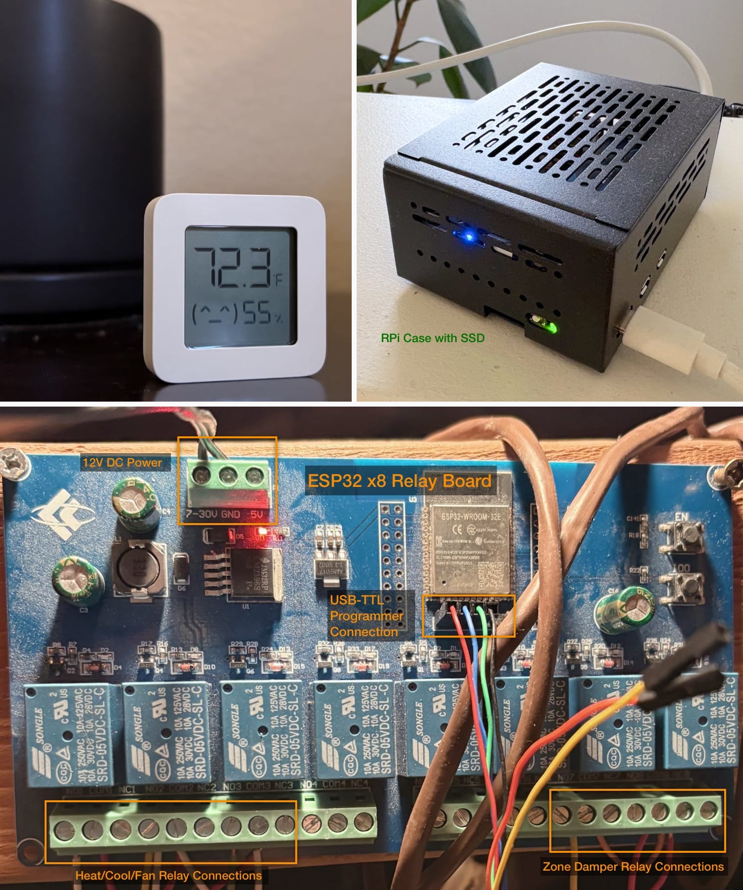 Xiaomi Sensors + Raspberry Pi + ESP32 Controller